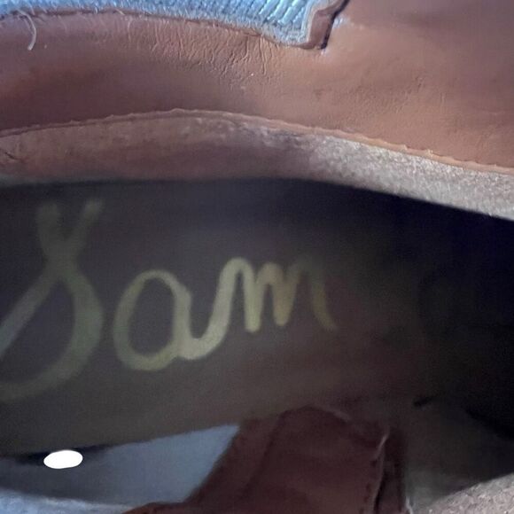 Sam Edelman Boot Booties Shoes Suede Tan Size 7.5 - Picture 6 of 10